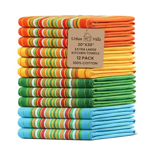 Christmas 100% Cotton Kitchen Towels Set of 6 J91507