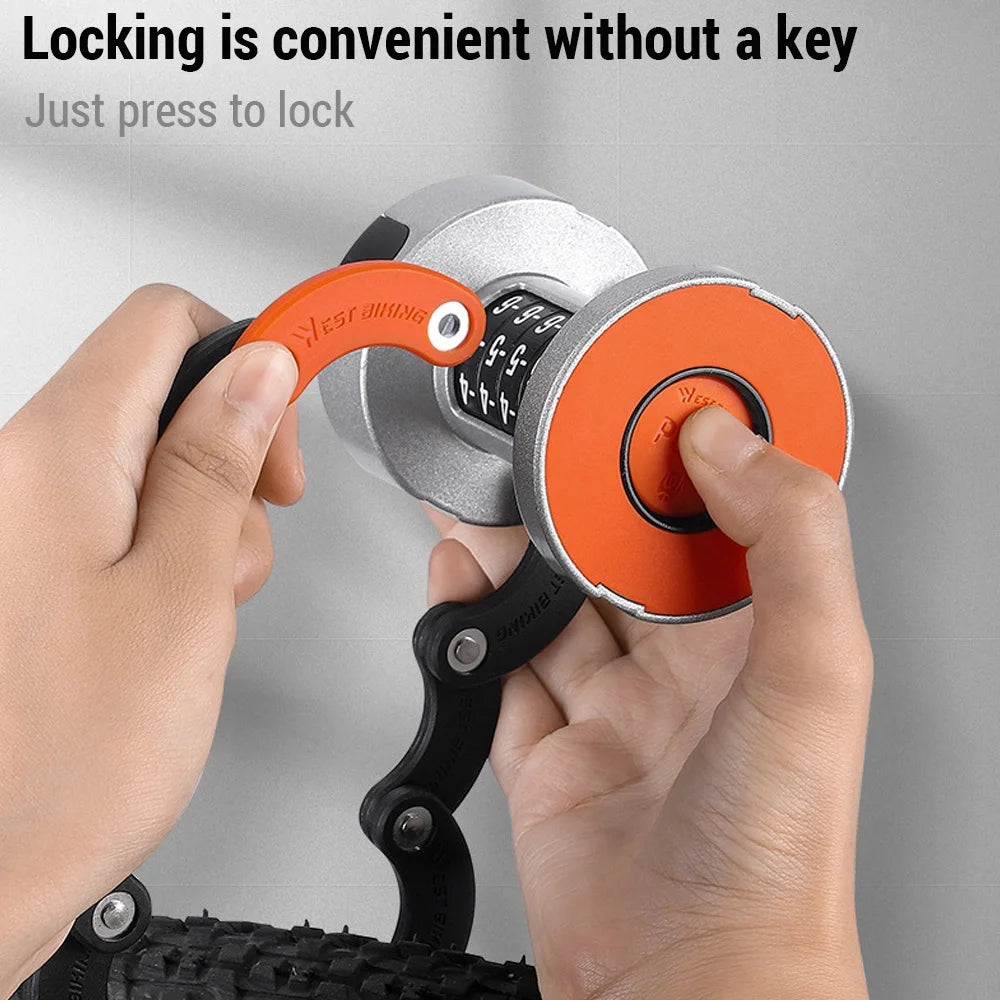 Zinc Alloy Bike Password Lock with Mount Bracket J210313