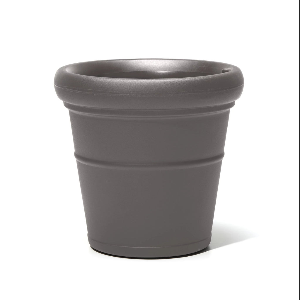 Dark Cedar Round Indoor Outdoor Plastic Flower Planter E278