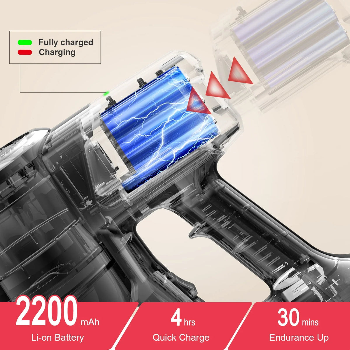 Cordless Stick Vacuum Cleaner 23Kpa C135563
