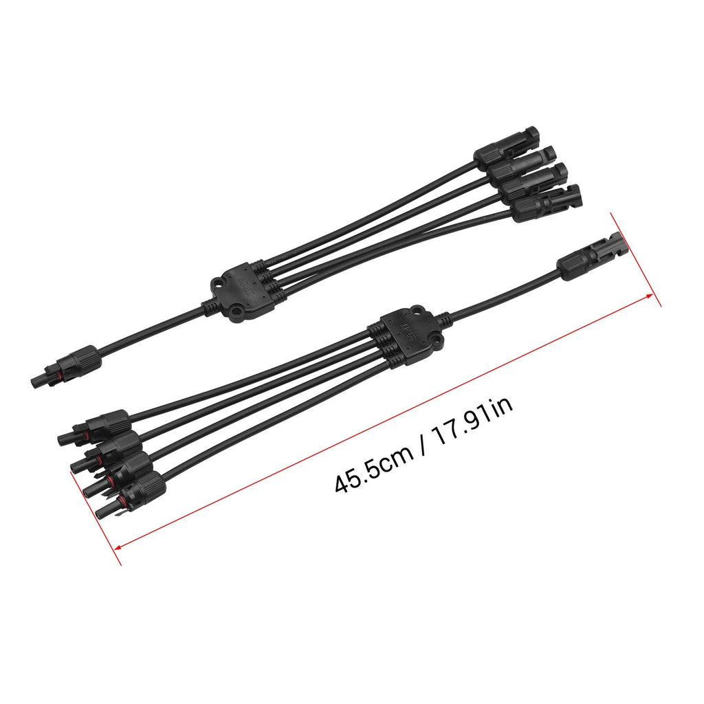 4-Way Solar Cable Connector Self-locking IP67 Waterproof 12AWG F2642