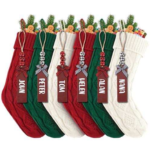 18Inch Cable Knitted Christmas Stockings J81585