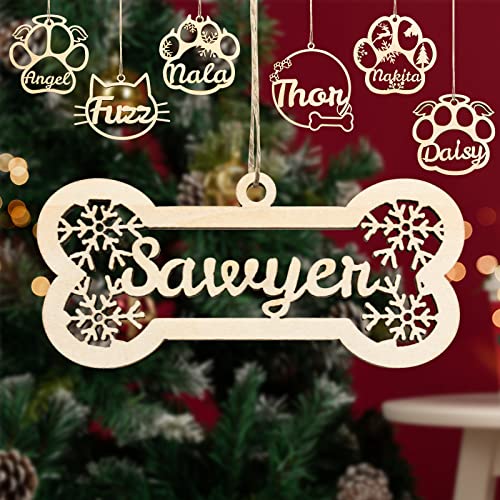 Wooden Dog Christmas Ornament U68432