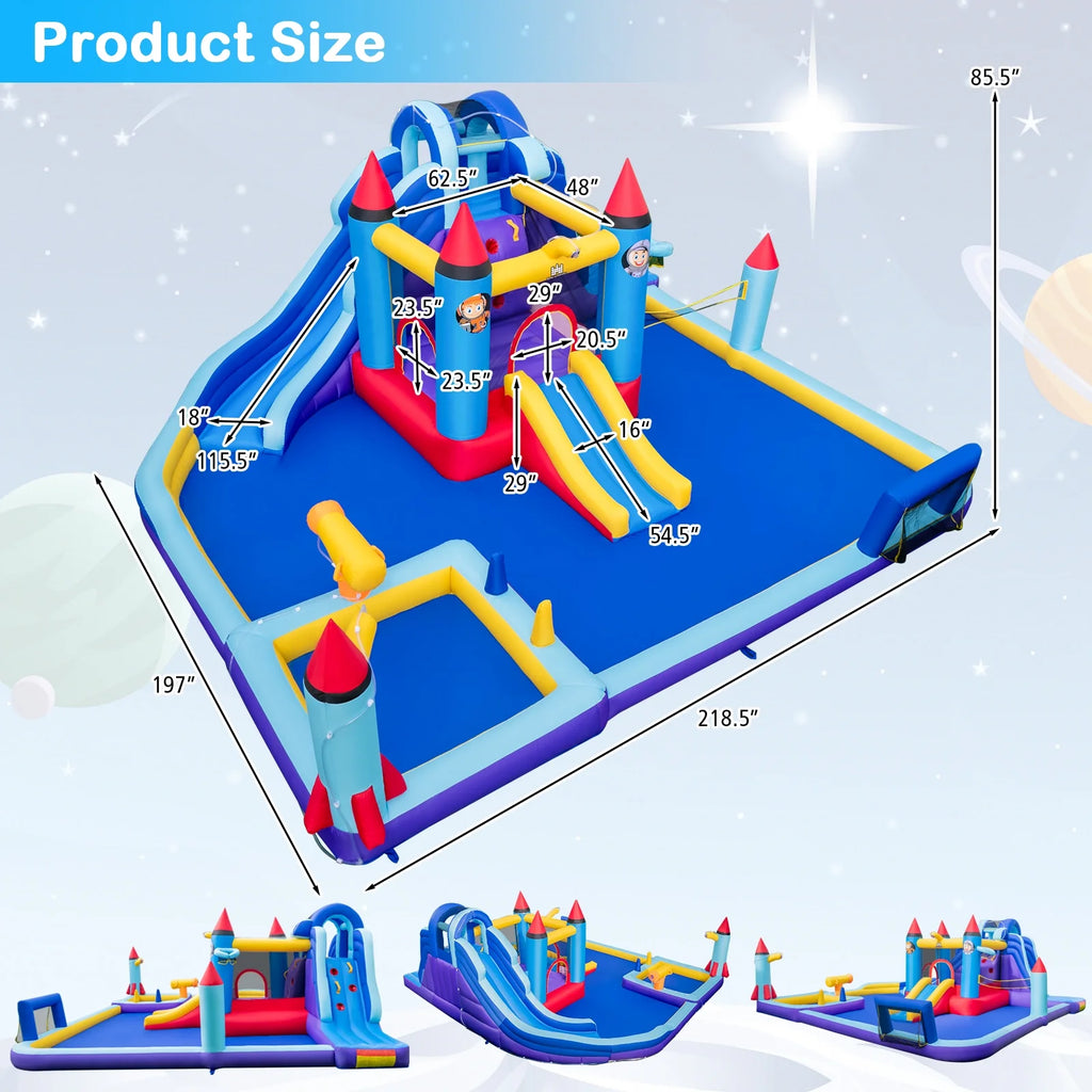 Inflatable Water Slide Park with 950W Blower S7824