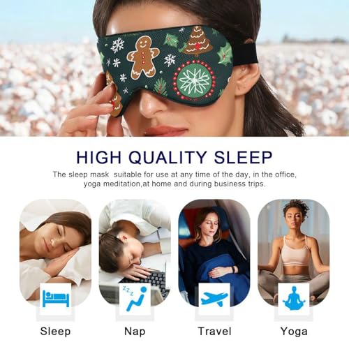 Christmas Tree Cookies Snowflakes Sleep Mask M9852