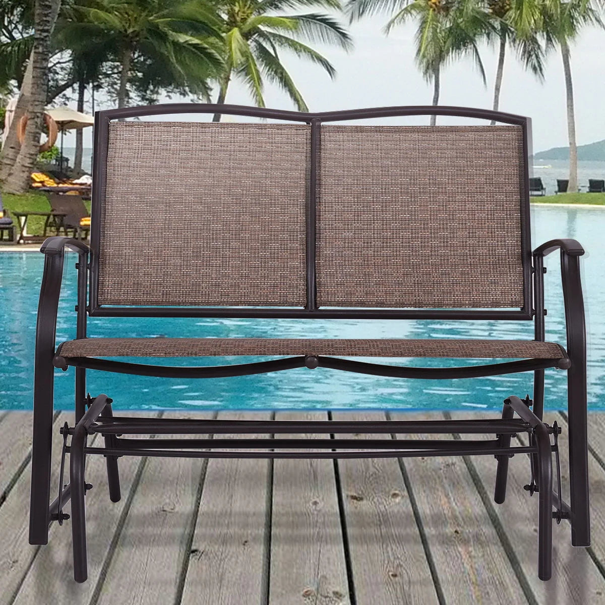Patio Loveseat Glider Rocking Bench Y970