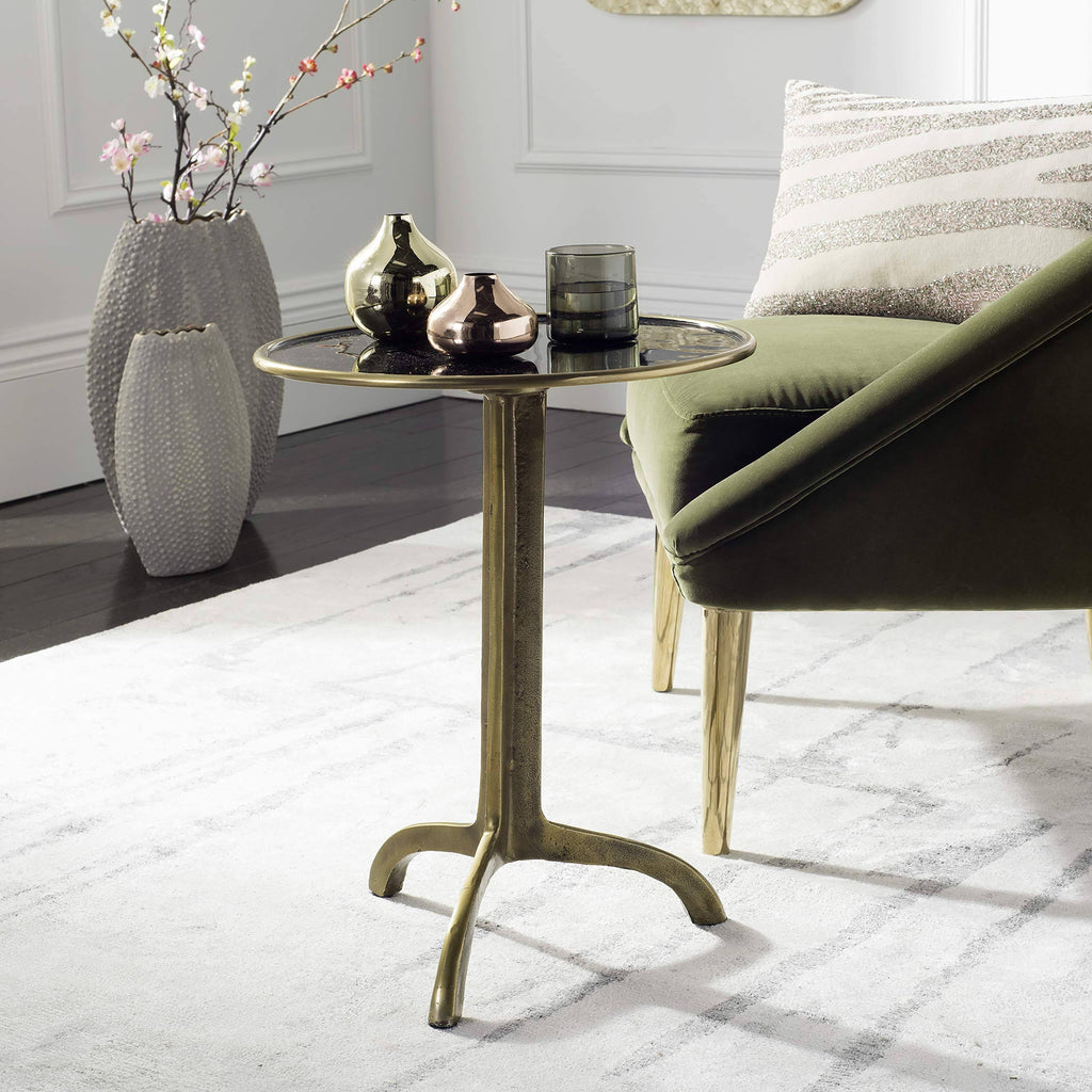 Antique Brass Accent Table C17837