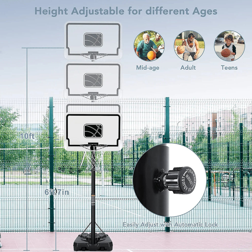 44'' Portable Height Adjustable Basketball Hoop E100