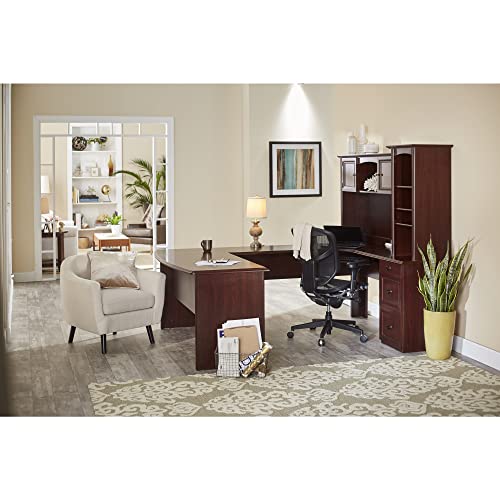 65"W U-Shaped Executive Corner Desk, Cherry F3689