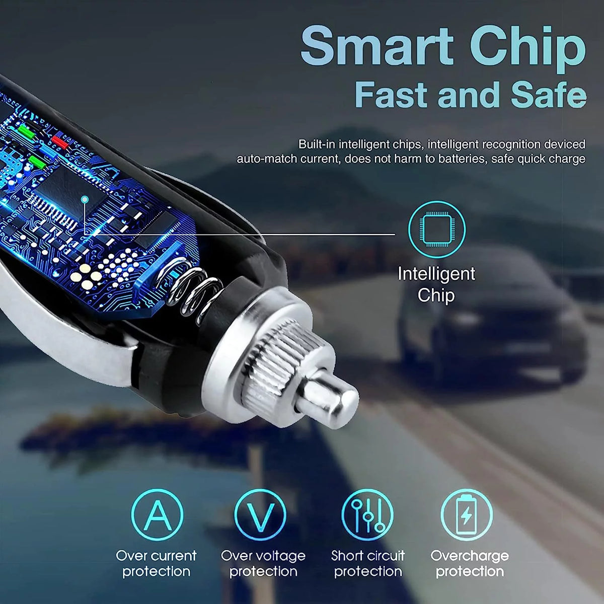 Car DC Adapter for Portable Rechargeable TFT LCD TV K808130