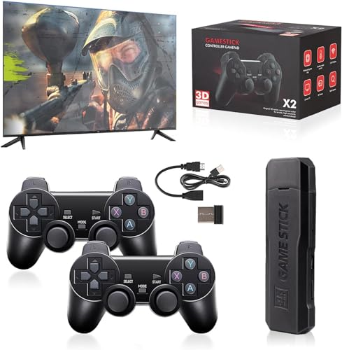 Retro Game Console HD Output Plug and Play 2 Controllers 64GB F971