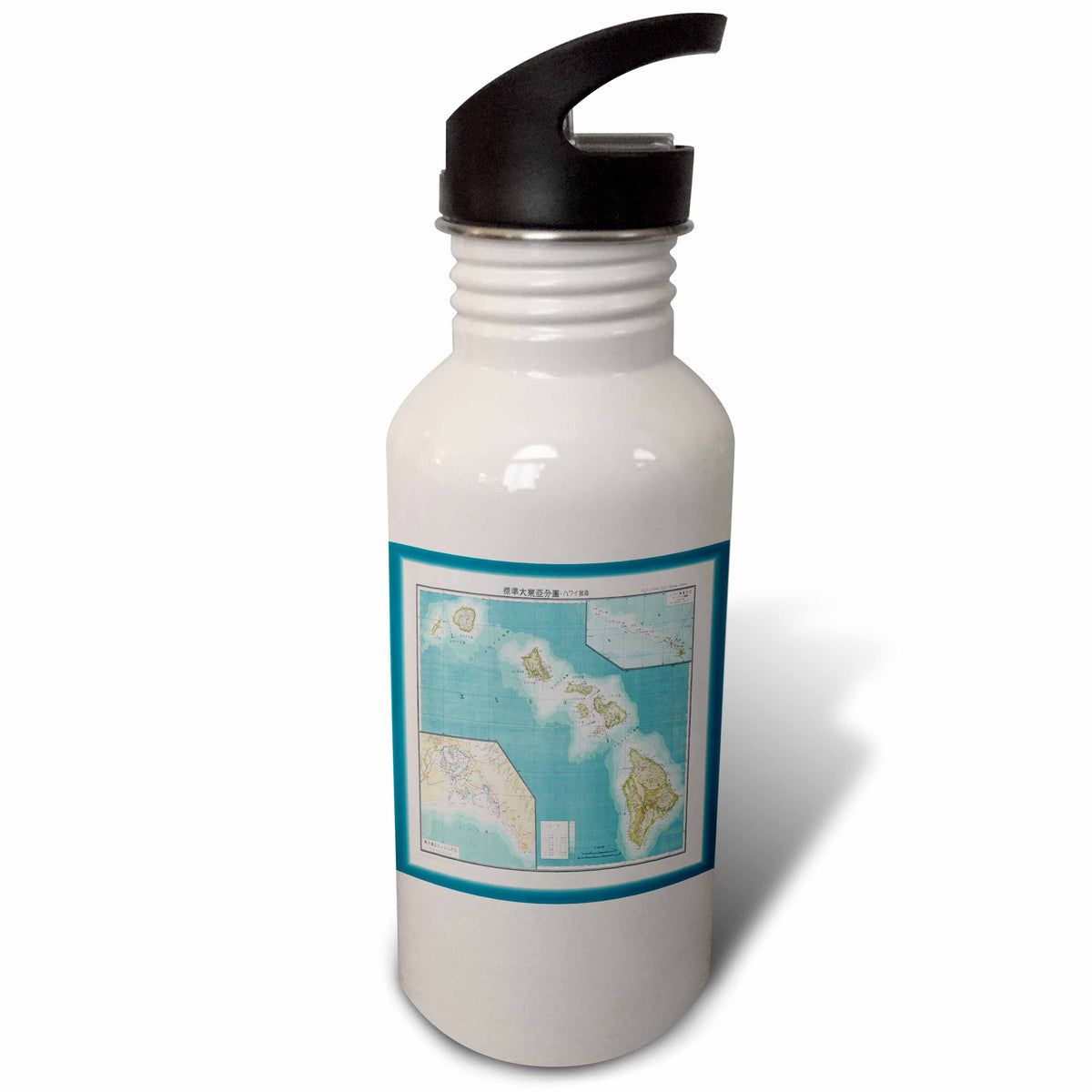 WW II Japanese Map Of The Hawaiian Islands Sports Water Bottle H591