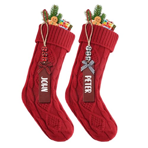 18Inch Cable Knitted Christmas Stockings J81585