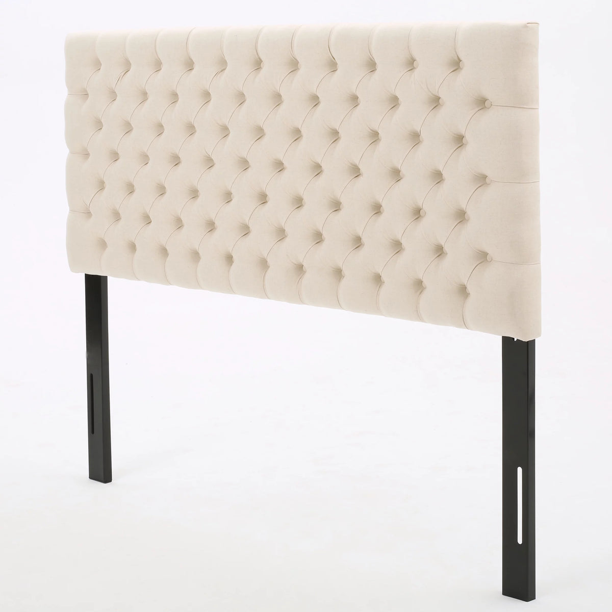 Beige Fabric Queen Full Headboard T53678