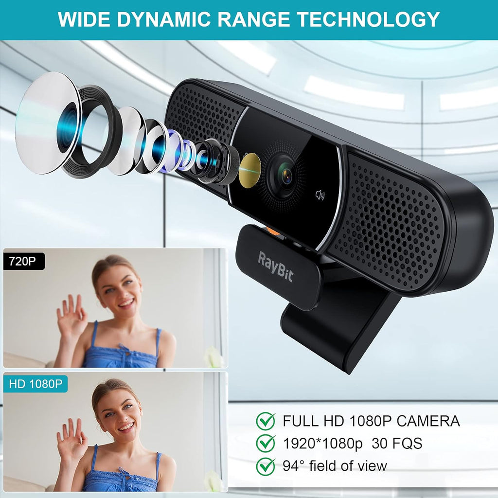 2 Pack Webcam with Microphone and Speaker Z38831