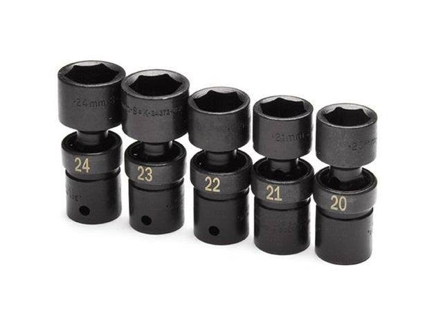 5 Piece 1/2" Drive Metric 6 Point Swivel Impact Socket Set S565211