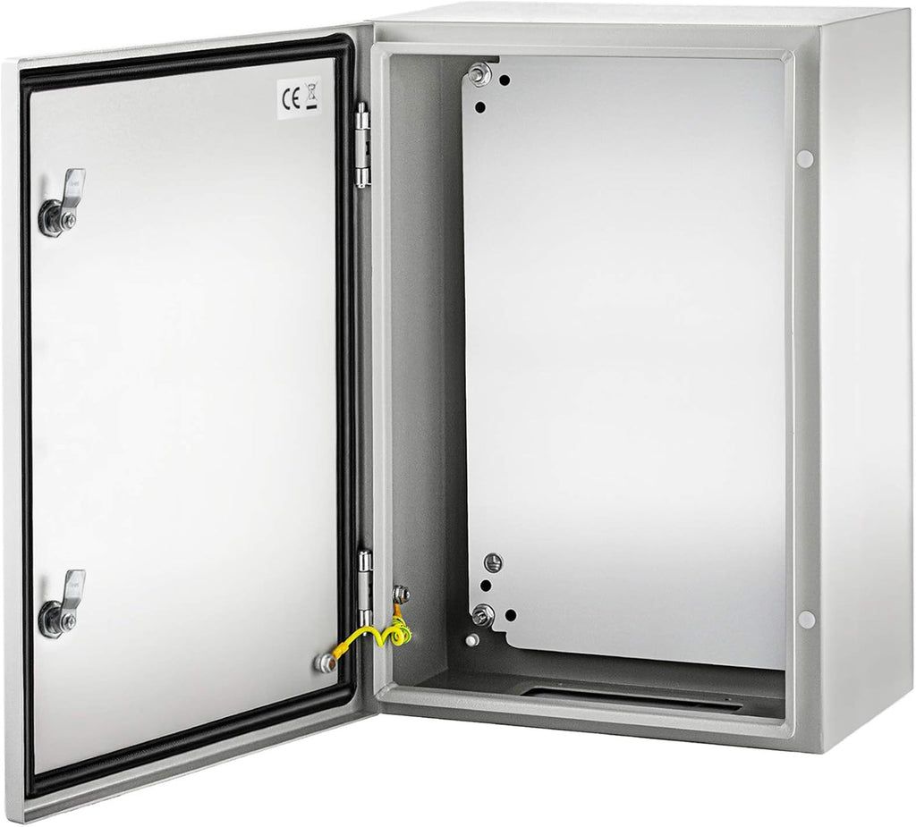 Steel Electrical Enclosure Box, 24'' x 16'' x 12'', IP65 Weatherproof Metal Box with Mounting Plate C7110
