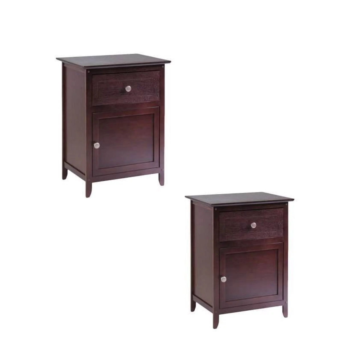 Set of 2 Antique Walnut Nightstand Y2456
