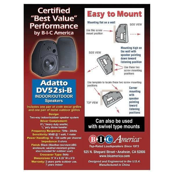 Black 2-way Outdoor Speakers - Pair R353321