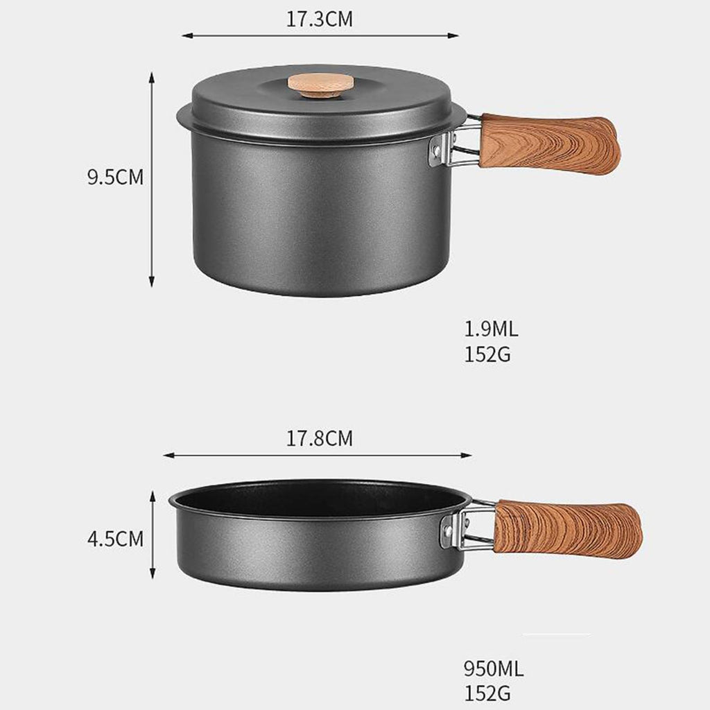 5 Pieces Camping Cookware Set with Carry Bag F11220