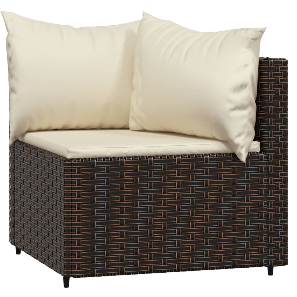 3 Piece Rattan Outdoor Patio Furniture Set with Glass Top Coffee Table A223