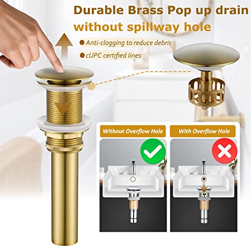 Polished Chrome Tall Single Handle Vessel Sink Faucet with Pop Up Drain D8894