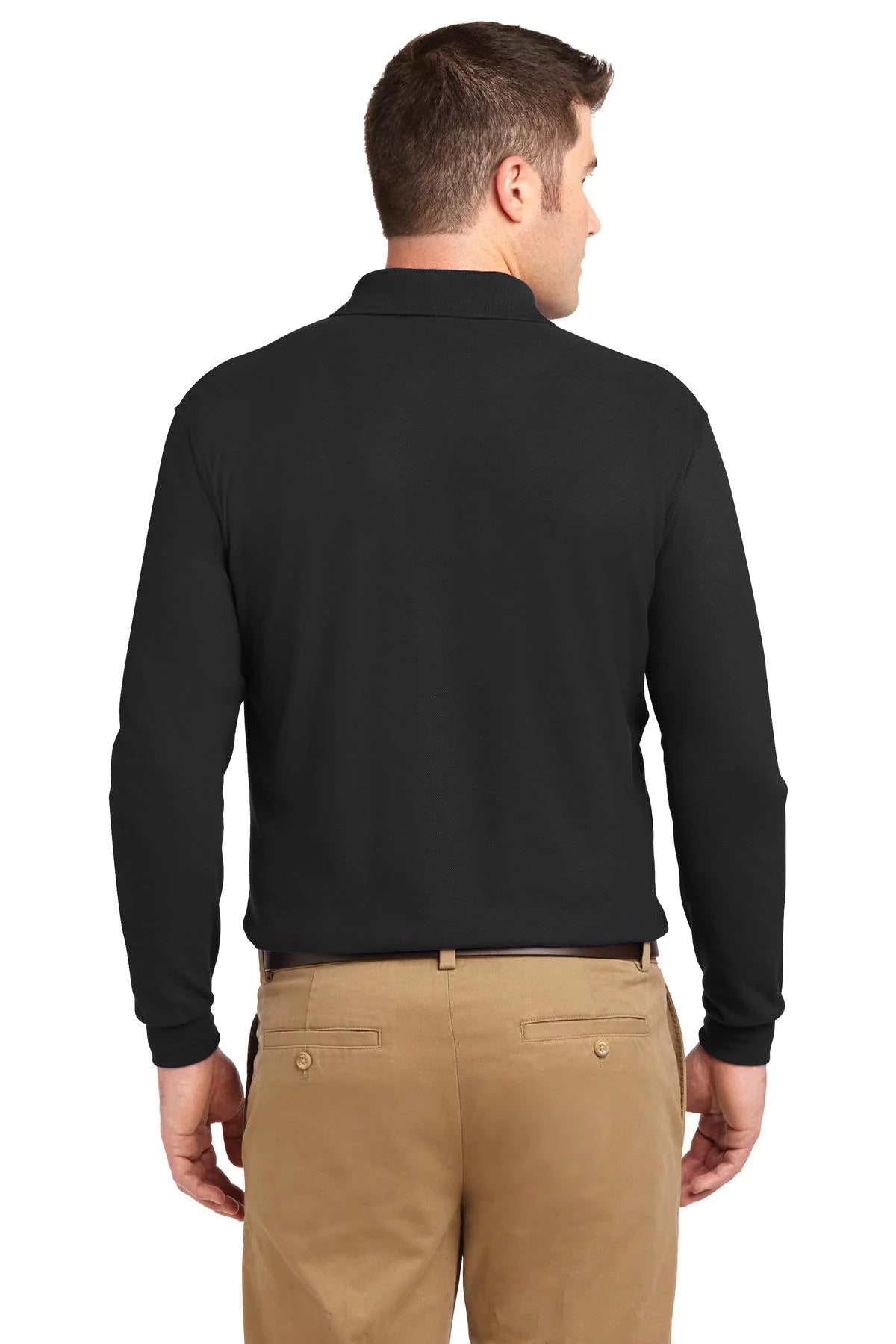 Long Sleeve Polo Black XL V52866