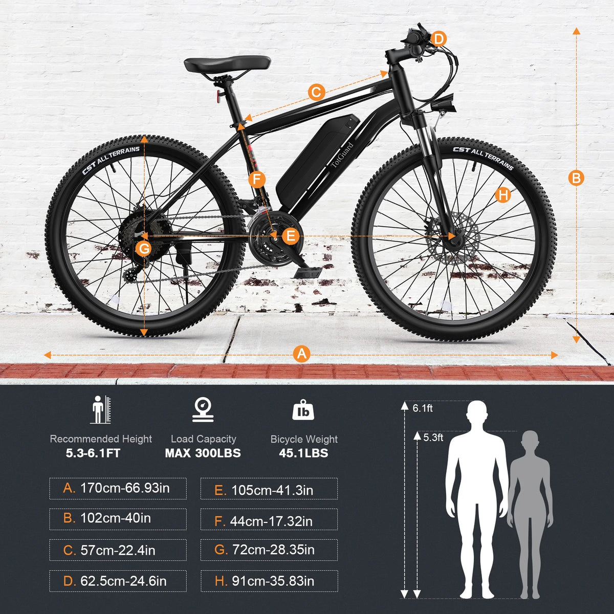 Electric Bike 26 350W 36V 374.4WH Shimano 21 Speed P730