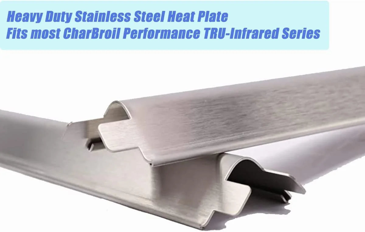 4 Pack Stainless Steel Heat Shields Tents for Gas Grill U8363
