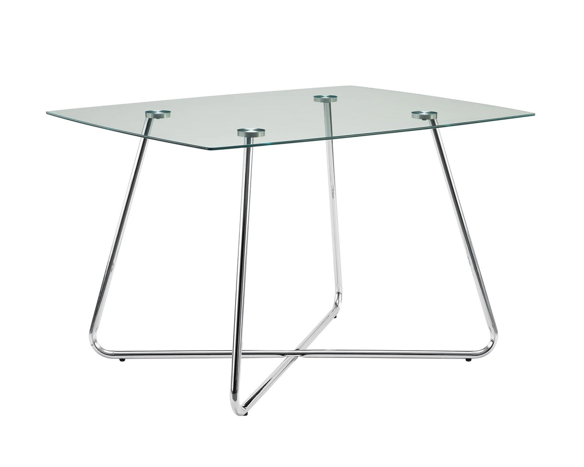 40" Glass Square Dining Table A13874