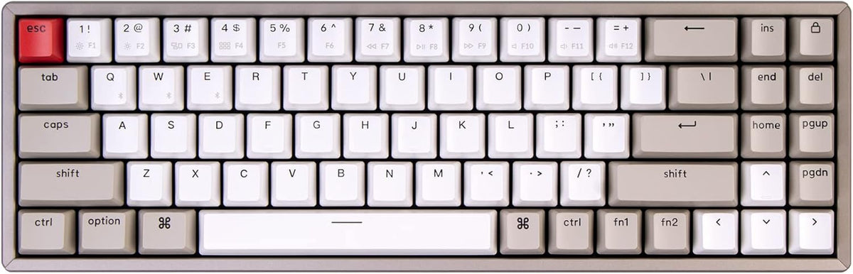 Keychron K14 Bluetooth Wireless Aluminum Frame Mechanical Keyboard with Blue Switch, 72 Keys Compact Keyboard L128