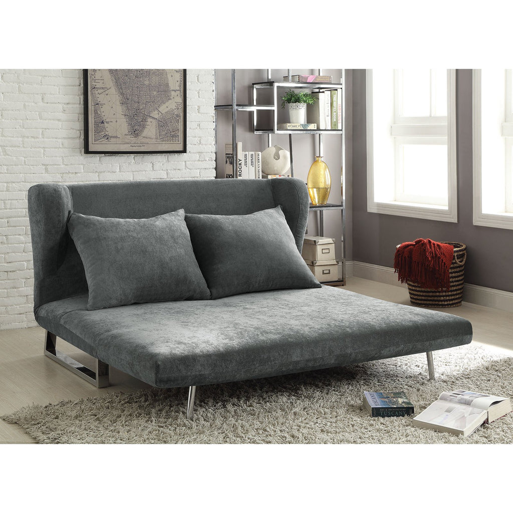 Grey Upholstered Sofa Bed A6793