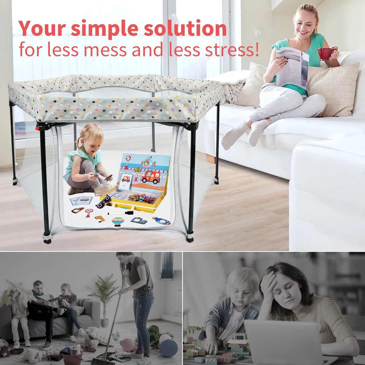 Portable Playard with Zipper Door Y111733
