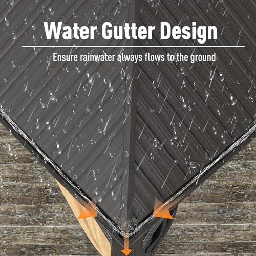 10' x 12' Aluminum Gazebo with Mosquito Net and Privacy Sidewalls R45796