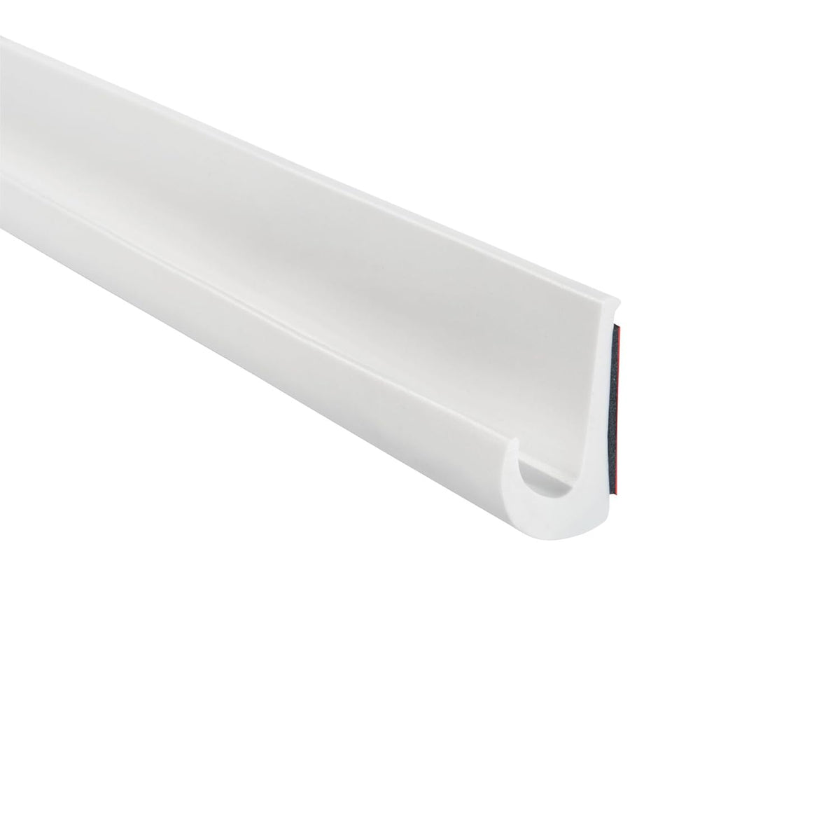 White PVC Plastic Drip Rail, 125" Length S6566