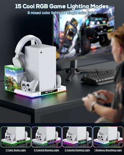 Charging Station with Cooling Fan for Console & Controller X408