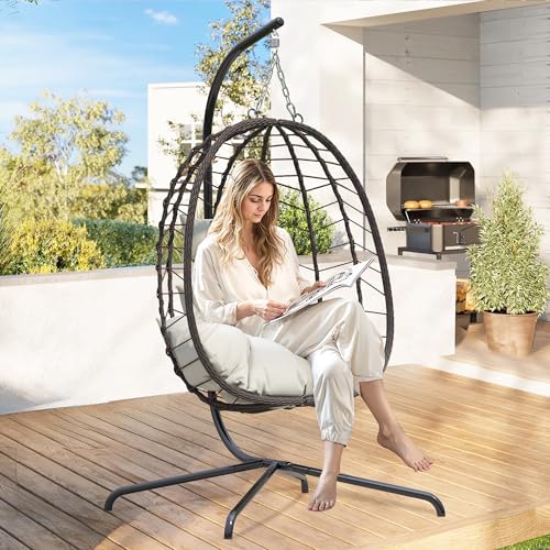 Hanging Egg Chair with Stand Cushion Z889