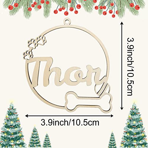 Wooden Dog Christmas Ornament U68432