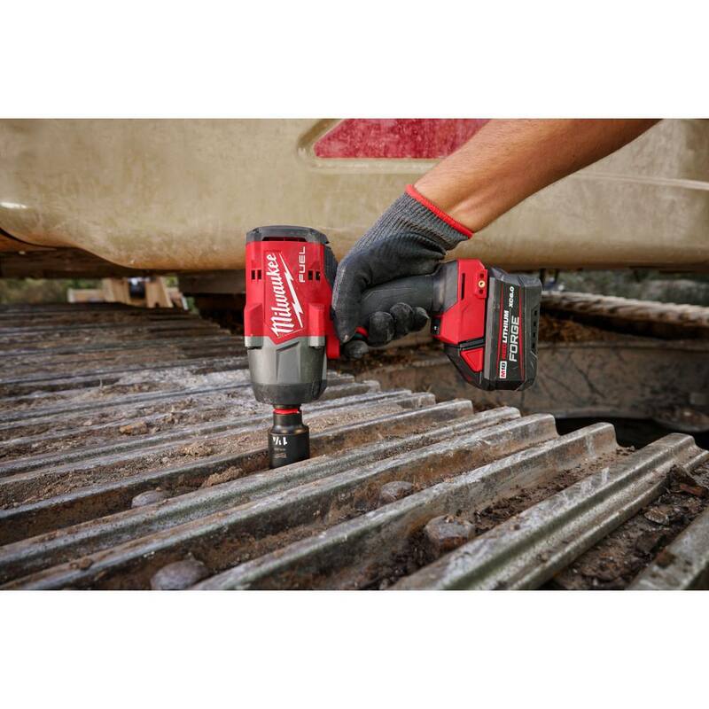 18V Lithium-Ion Brushless Cordless 1/2 in. Impact Wrench with Friction Ring and Brushless Grinder R616129