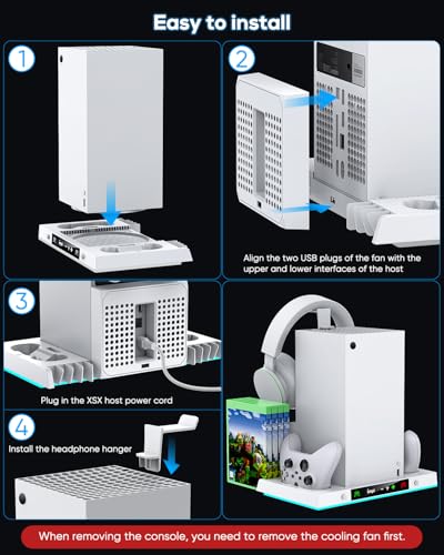 Charging Station with Cooling Fan for Console & Controller X408