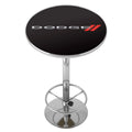 Bar Table with Adjustable Footrest and Acrylic Top P2641