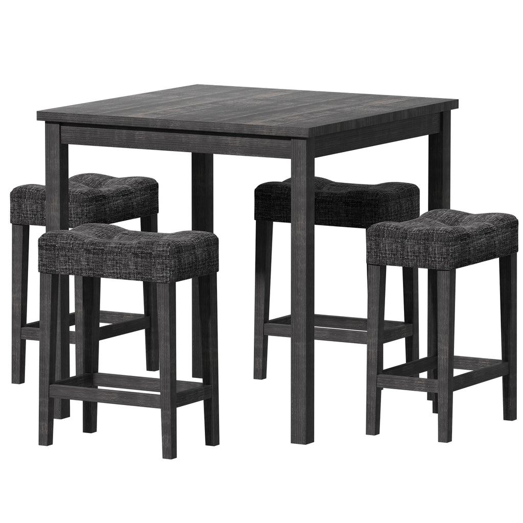 Counter Height Dining Table Set of 5 Gray O984049