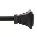 5/8" Decorative Window Curtain Rod, 90-130", Matte Black N367