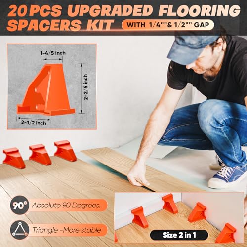 65-Piece Laminate Flooring Installation Kit with Spacers, Tapping Block, Pull Bar, Contour Gauge, Mallet, Tape Measure G724260