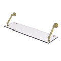 30 in. Floating Glass Shelf Satin Brass V2209