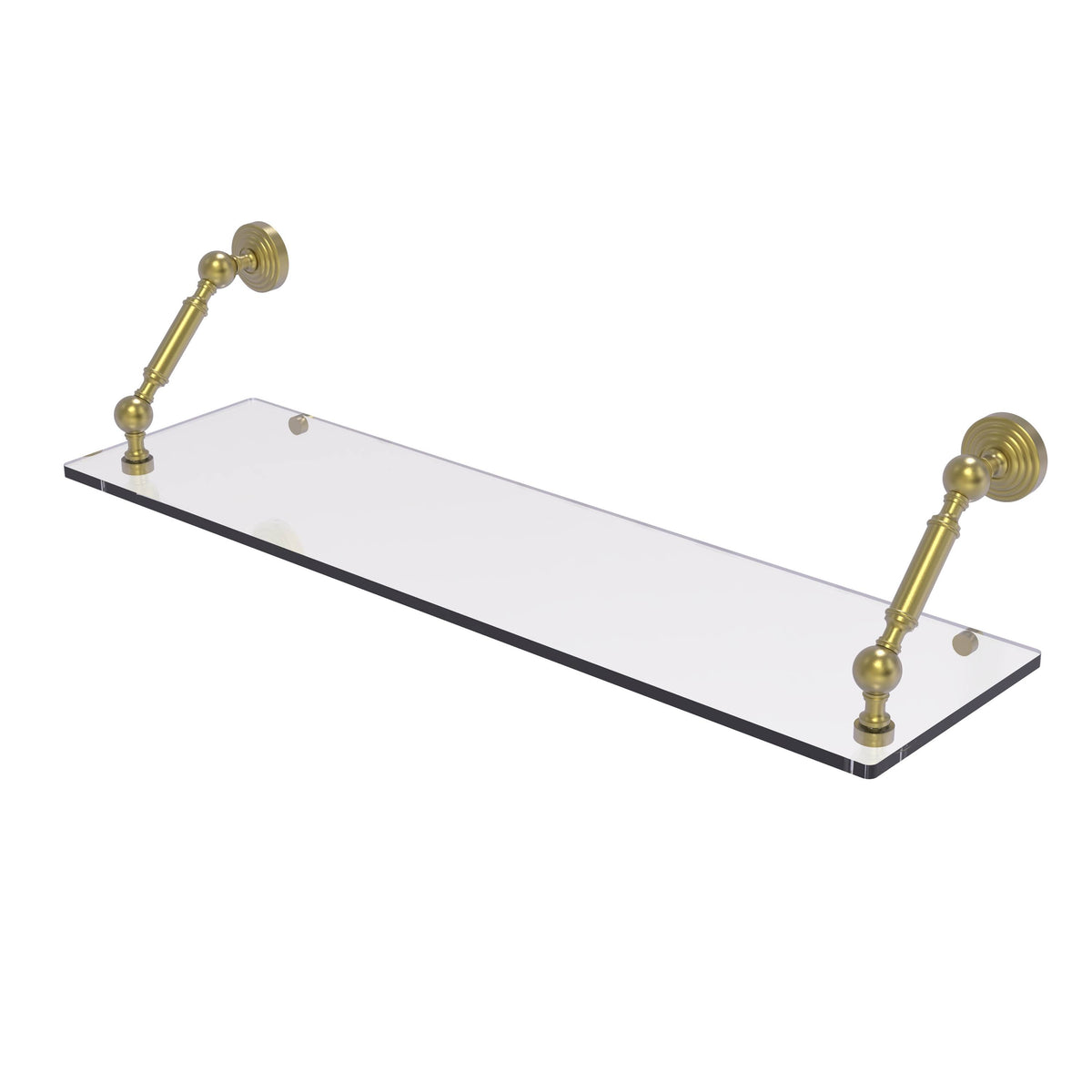 30 in. Floating Glass Shelf Satin Brass V2209