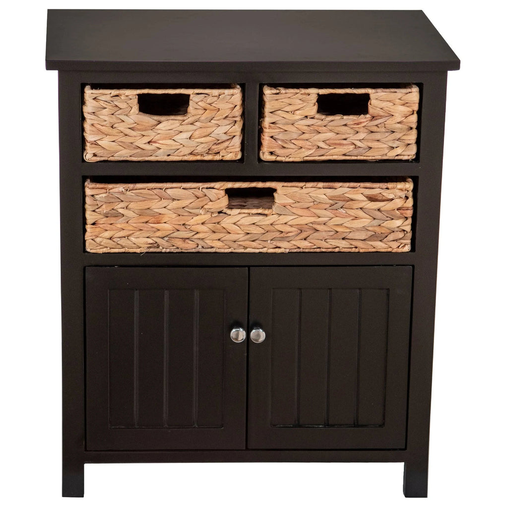 Black Wood Storage Cabinet W18049