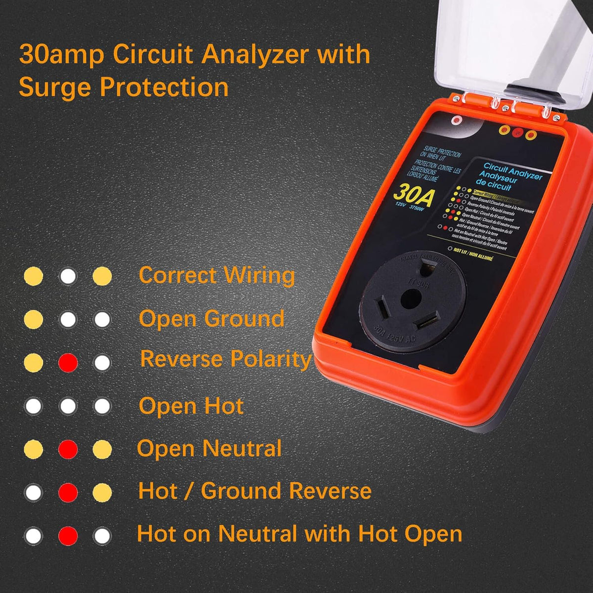 30 Amp Surge Protector with Waterproof Cover S68803