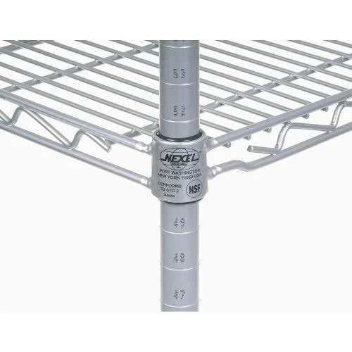 Silver Epoxy 4 Tier Wire Shelving Starter Unit E498