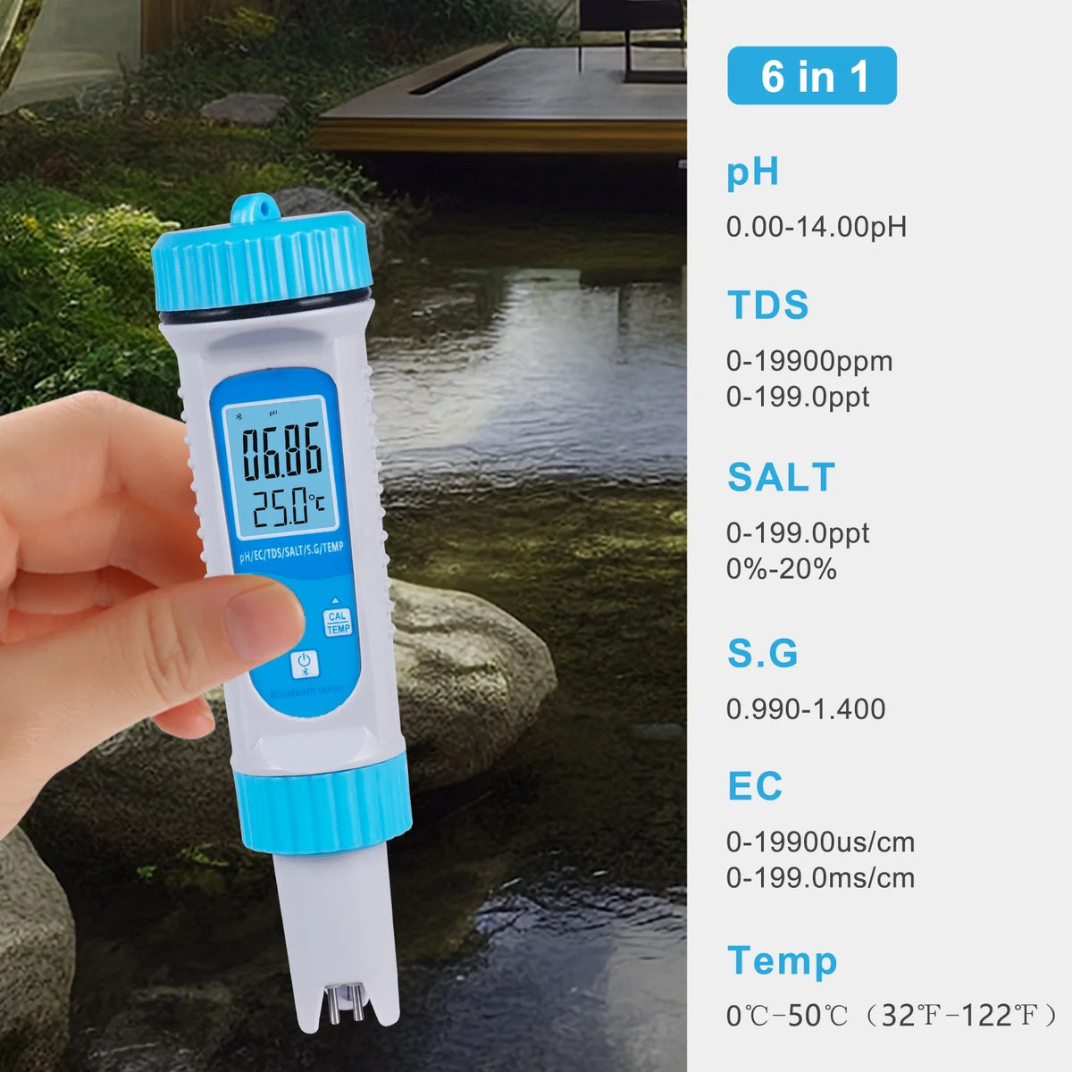 6 in 1 Pool Water Tester W4644